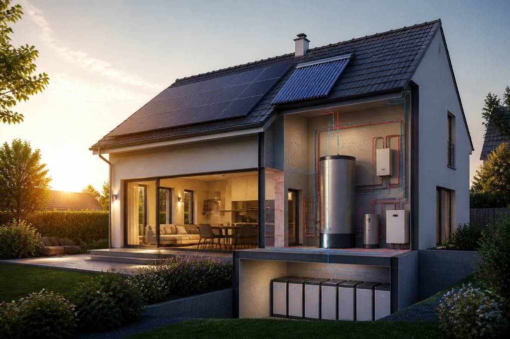 Hybride Solarthermie in Einfamilienhäusern: Wie intelligente Speicher die Eigenversorgung maximieren